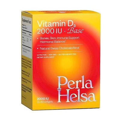 Perla Helsa Vitamin D3 2000 IU Base 60 шт (Вітамін D3) 2100-4 фото