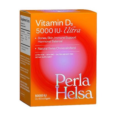 Perla Helsa Vitamin D3 5000 IU Ultra 60 шт (Вітамін D3) 2100-5 фото