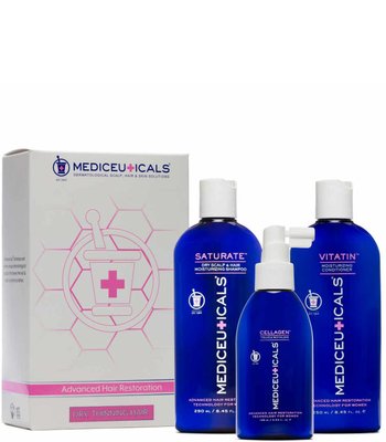 Mediceuticals For Women Kit Dry (Saturate 250 ml - Cellagen 125 ml - Vitatin 250) (Набір для стимуляції росту волосся у жінок) 2988 фото